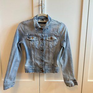 J Brand Distressed Denim Jacket Size XS